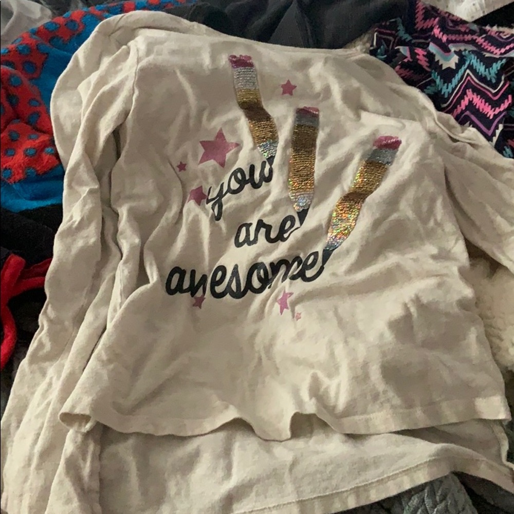 gap kids shirt with flip sequins